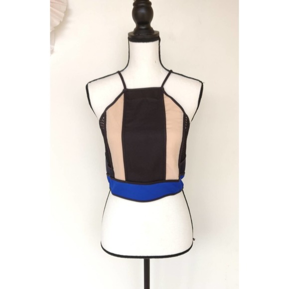 Endless Rose Tops - New Endless Rose Crop Top Blue Black